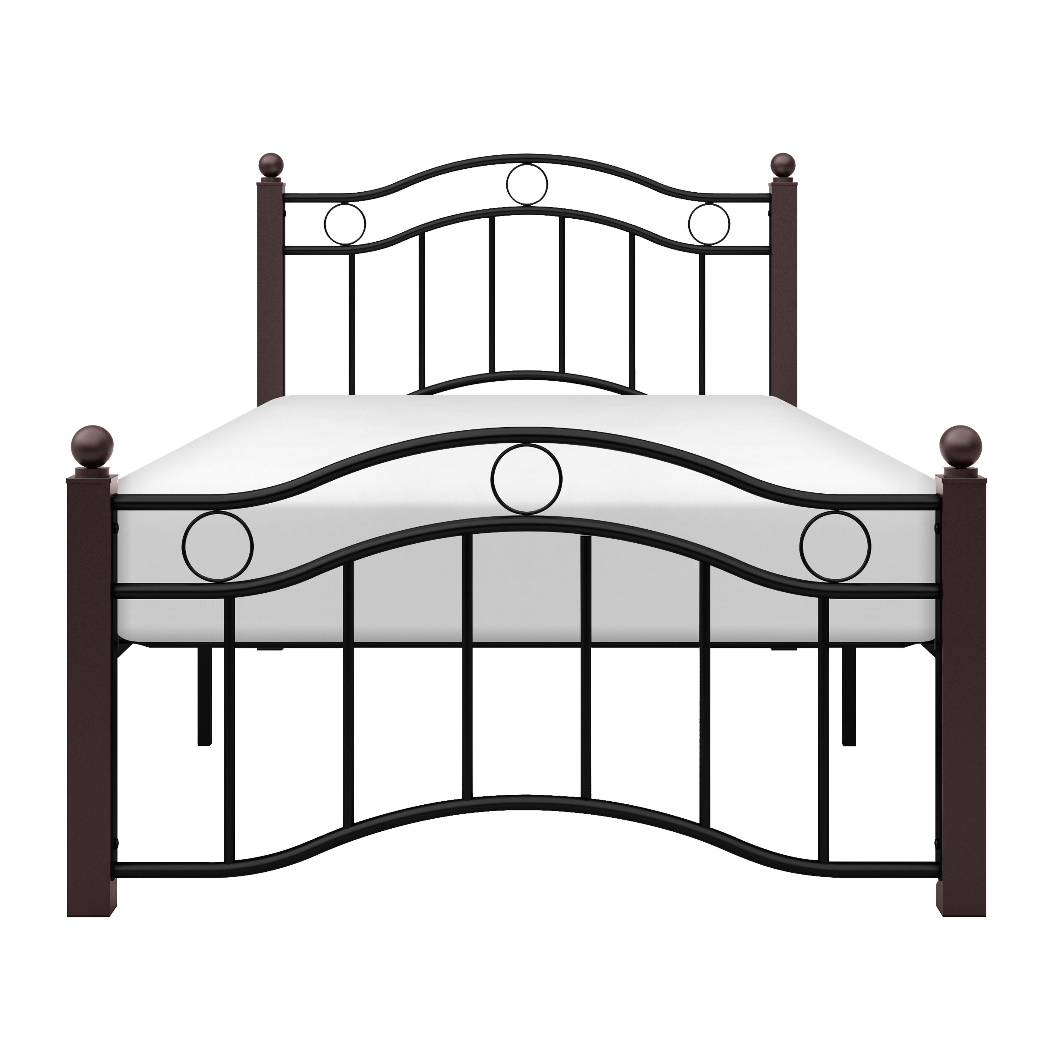 Averny Black/Brown Twin Metal Platfom Bed - 2020TBK-1 - Bien Home Furniture & Electronics
