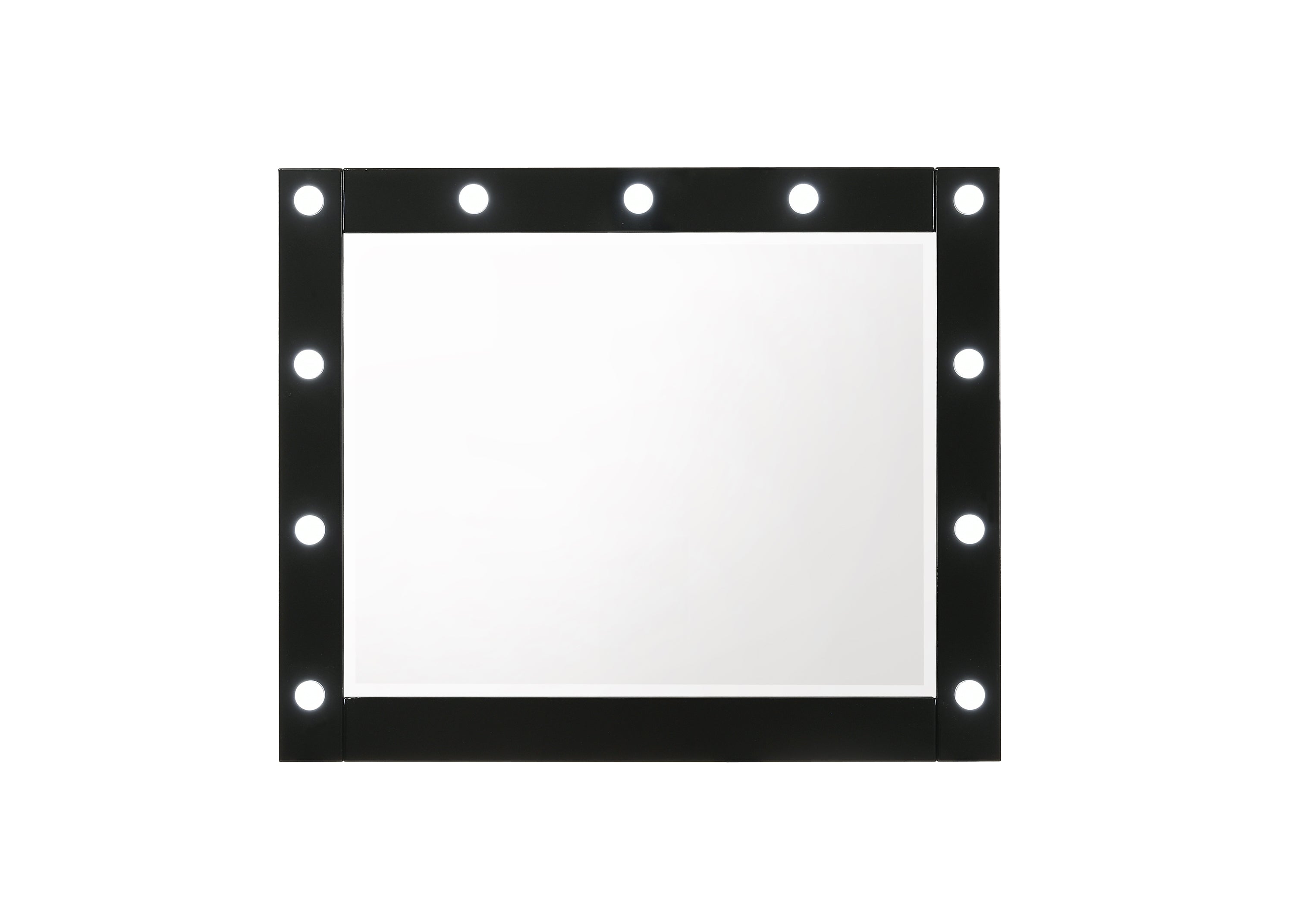 Avery Black Makeup Vanity Set with Lighted Mirror - SET | B4850BK-91-TOP | B4850BK-91-BASE | B4850BK-91-11 - Bien Home Furniture & Electronics