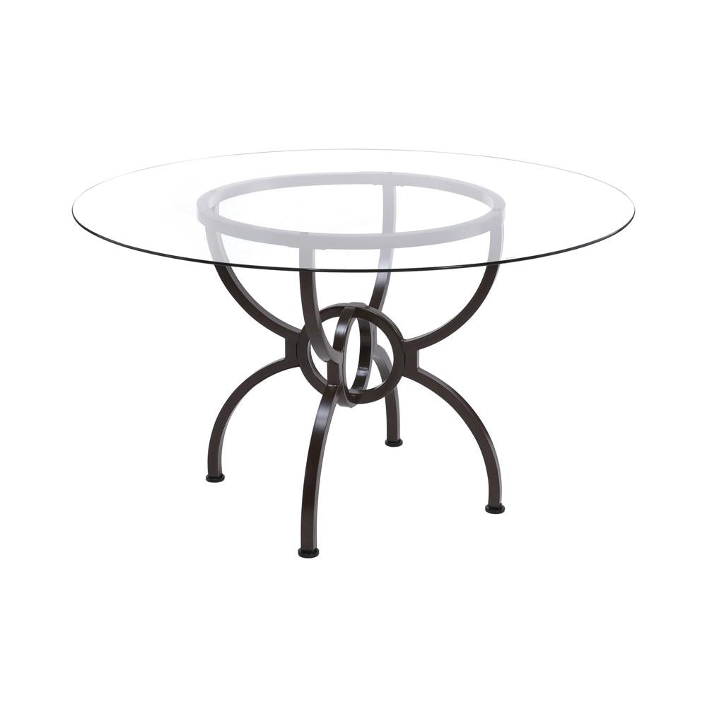 Aviano Gunmetal Dining Table Base - 108291 - Bien Home Furniture & Electronics