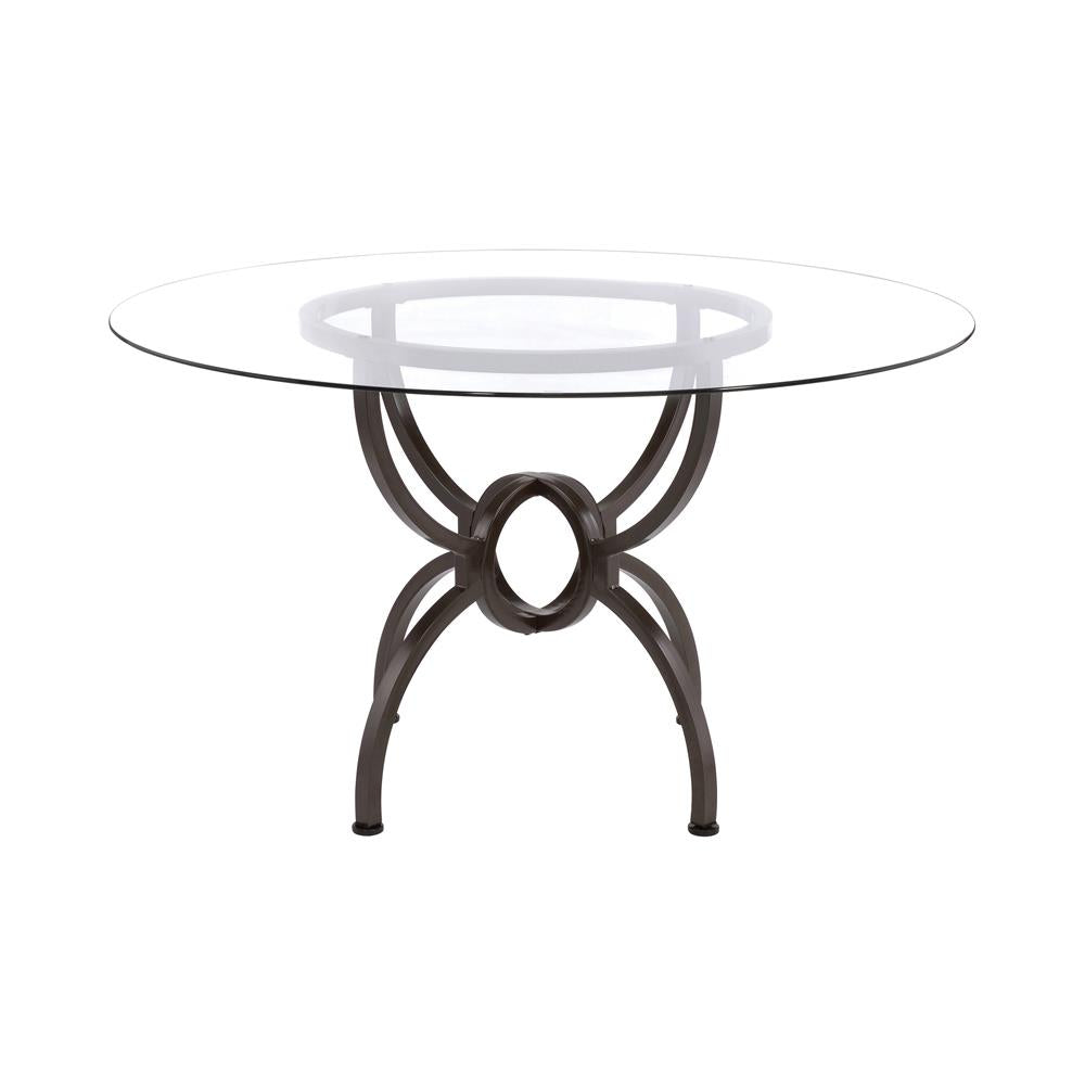 Aviano Gunmetal Dining Table Base - 108291 - Bien Home Furniture & Electronics