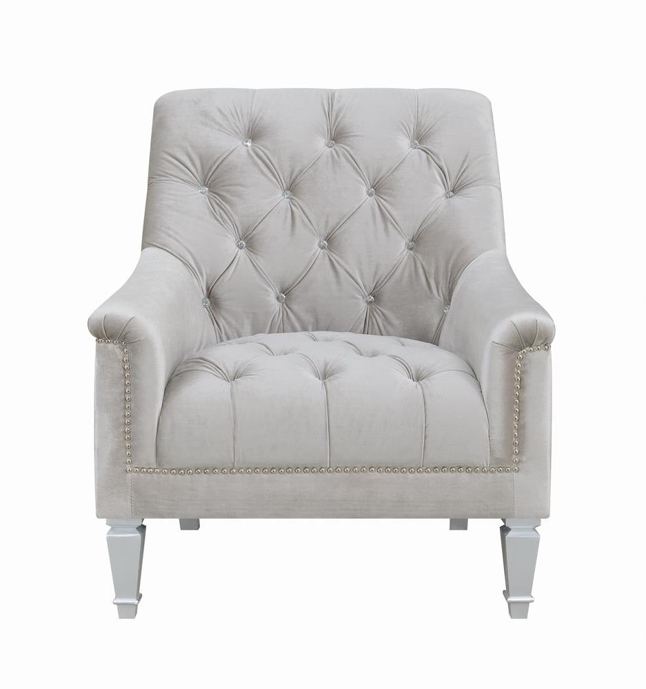 Avonlea Gray Sloped Arm Tufted Chair - 508463 - Bien Home Furniture & Electronics