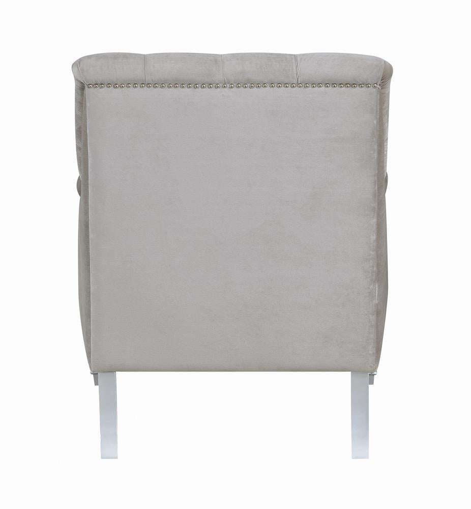 Avonlea Gray Sloped Arm Tufted Chair - 508463 - Bien Home Furniture & Electronics