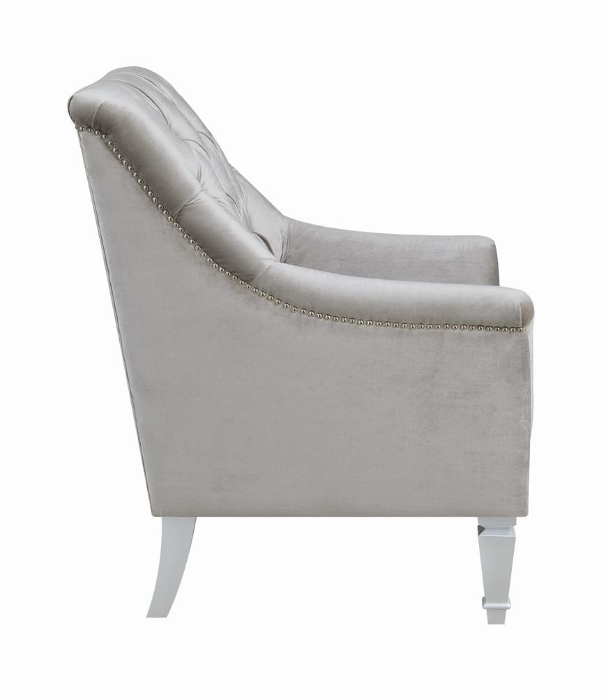 Avonlea Gray Sloped Arm Tufted Chair - 508463 - Bien Home Furniture & Electronics