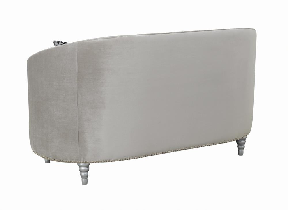 Avonlea Sloped Arm Tufted Loveseat Gray - 508462 - Bien Home Furniture & Electronics