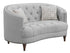Avonlea Sloped Arm Upholstered Loveseat Trim Gray - 505642 - Bien Home Furniture & Electronics