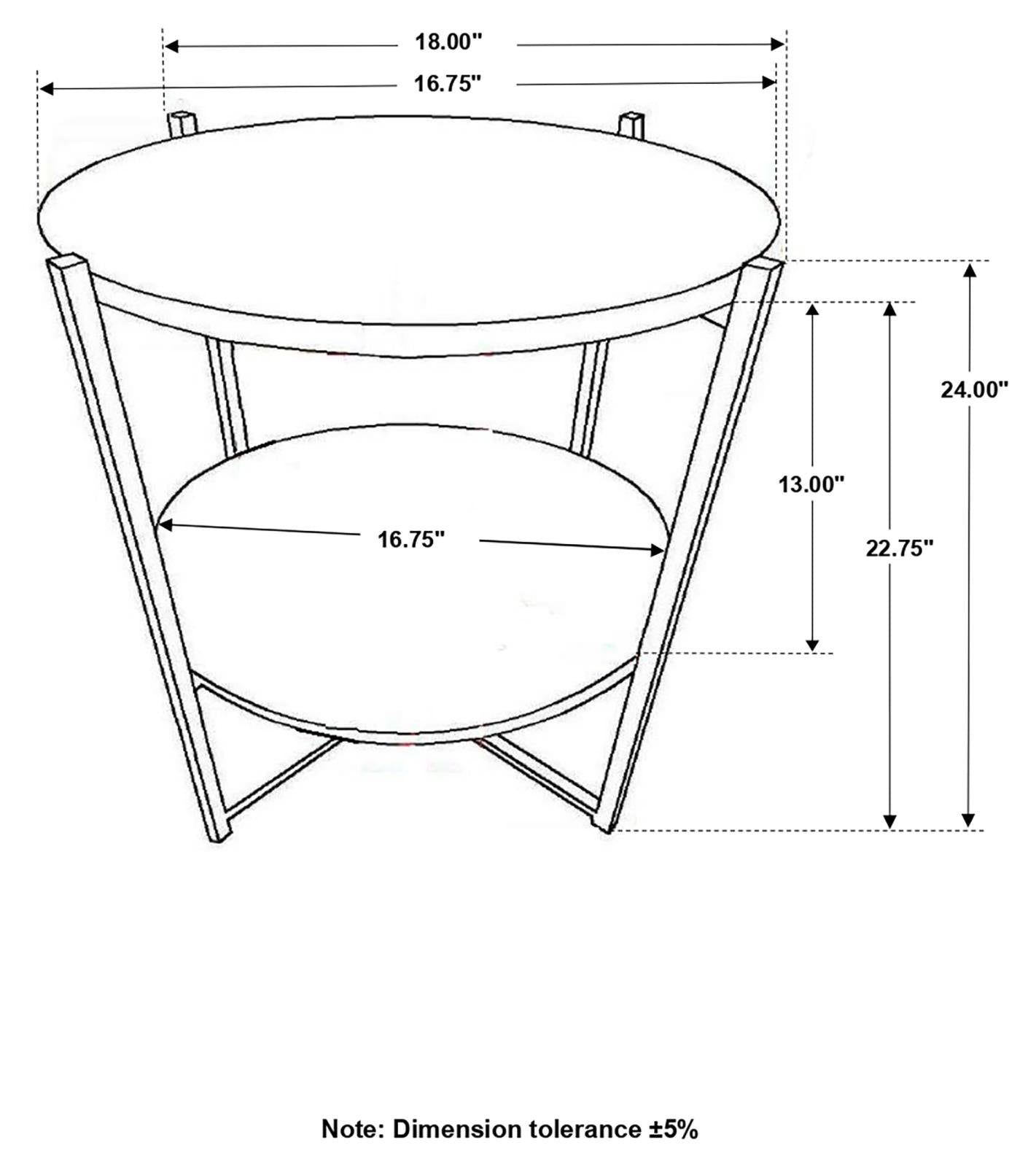 Axel Natural/Gunmetal Round Accent Table with Open Shelf - 935993 - Bien Home Furniture & Electronics