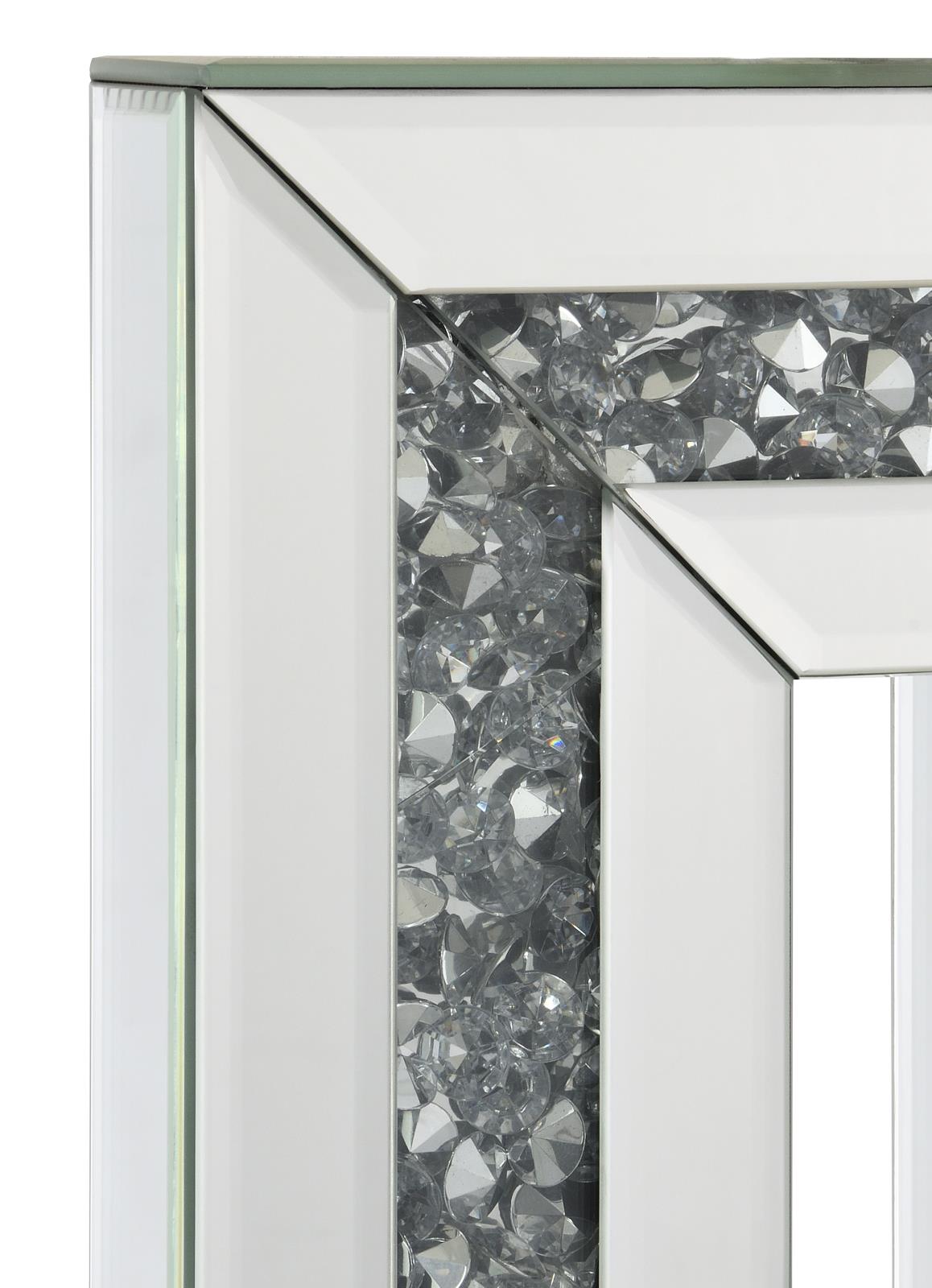 Ayelet Table Lamp with Square Shade White/Mirror - 923288 - Bien Home Furniture & Electronics