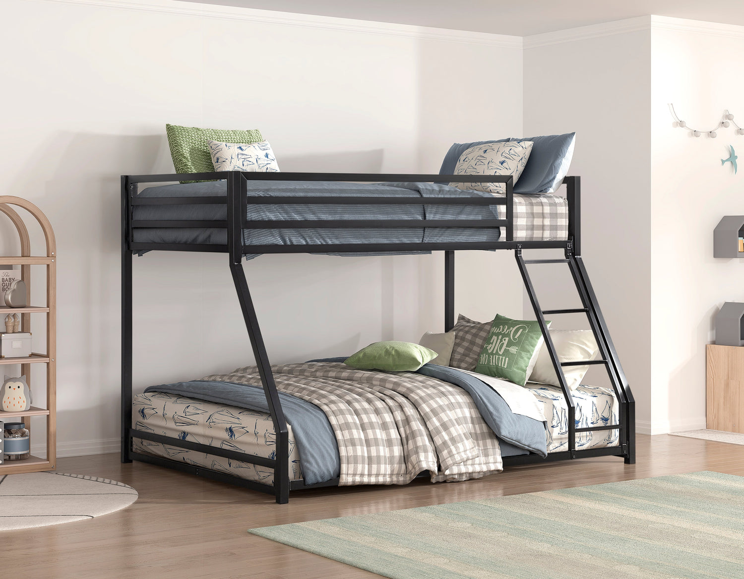 B2010BKTF-1 Twin/Full Bunk Bed - B2010BKTF-1 - Bien Home Furniture & Electronics