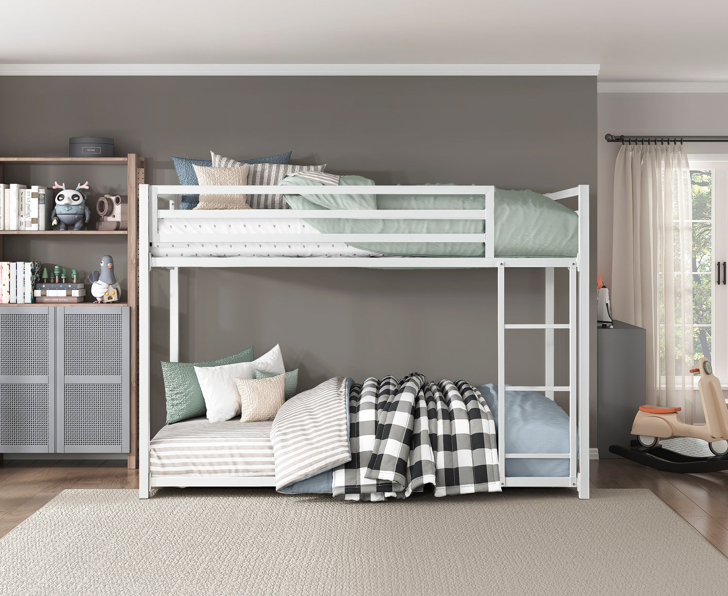 B2010WH-1 Twin/Twin Bunk Bed - B2010WH-1 - Bien Home Furniture & Electronics