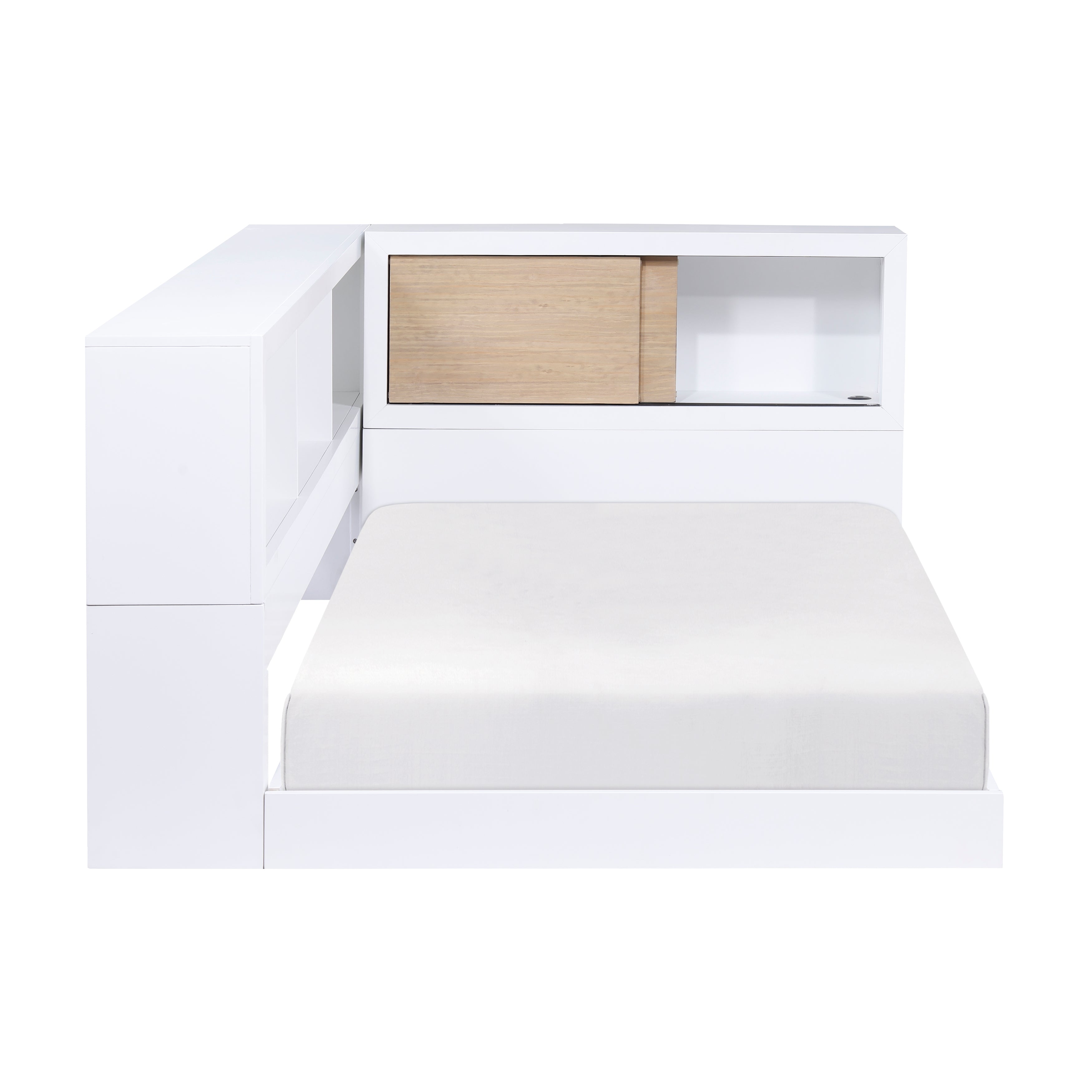 B2012BCT-1BC* (4) Twin Bookcase Corner Bed - B2012BCT-1BC* - Bien Home Furniture & Electronics