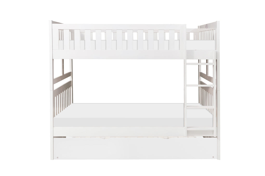 B2053FFW-1*R (4) Full/Full Bunk Bed with Twin Trundle - B2053FFW-1*R - Bien Home Furniture & Electronics