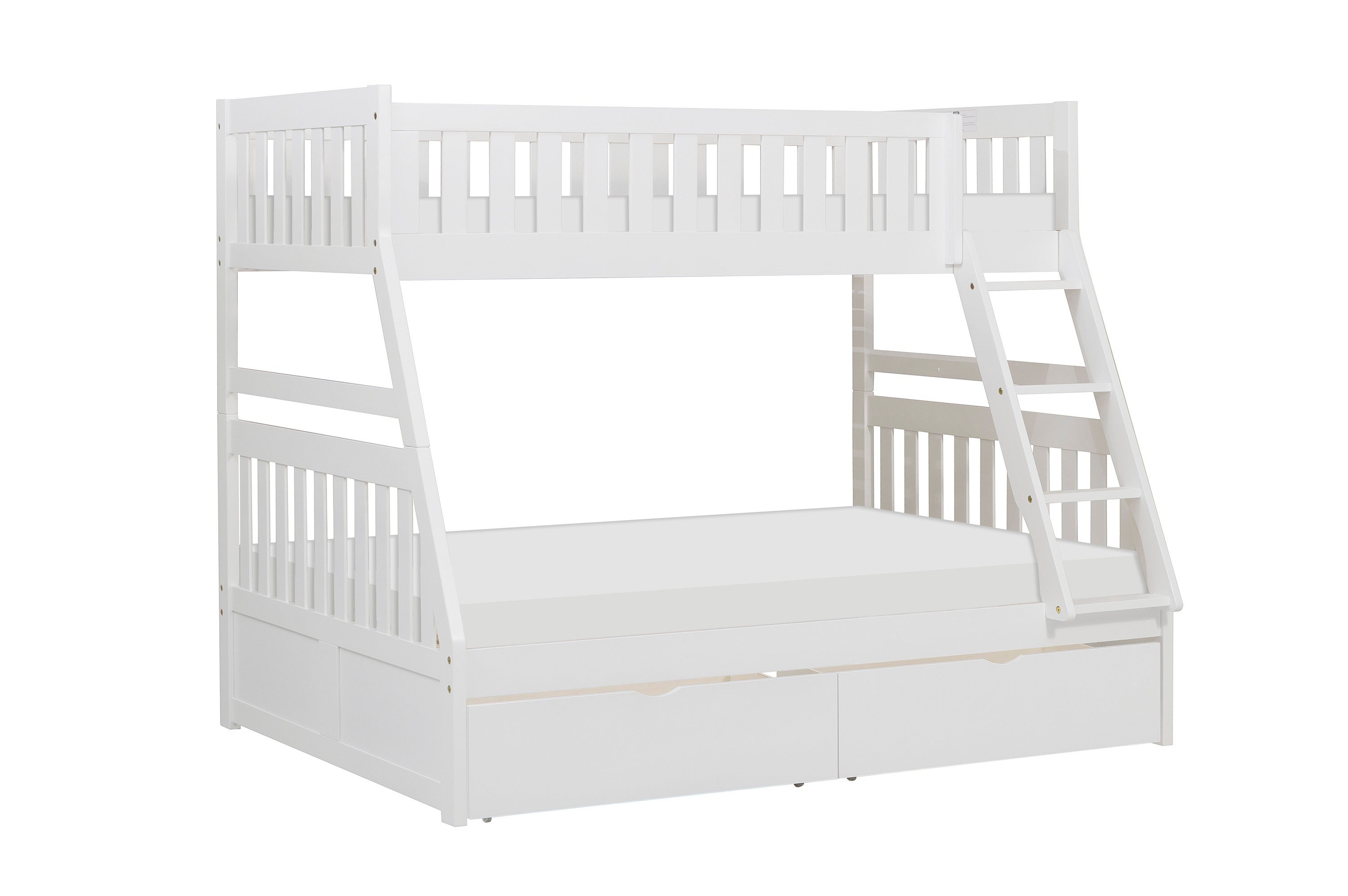 B2053TFW-1*T (4) Twin/Full Bunk Bed with Storage Boxes - B2053TFW-1*T - Bien Home Furniture & Electronics