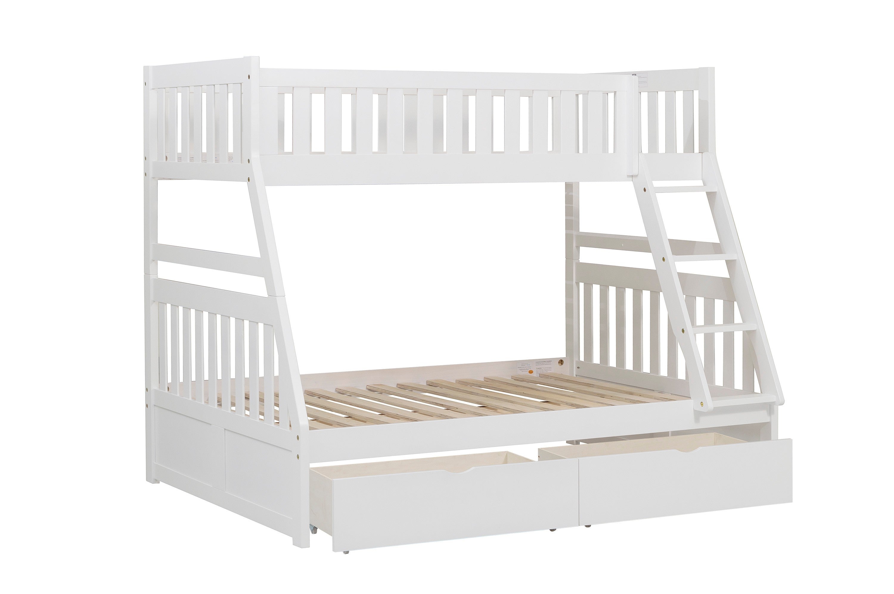 B2053TFW-1*T (4) Twin/Full Bunk Bed with Storage Boxes - B2053TFW-1*T - Bien Home Furniture & Electronics