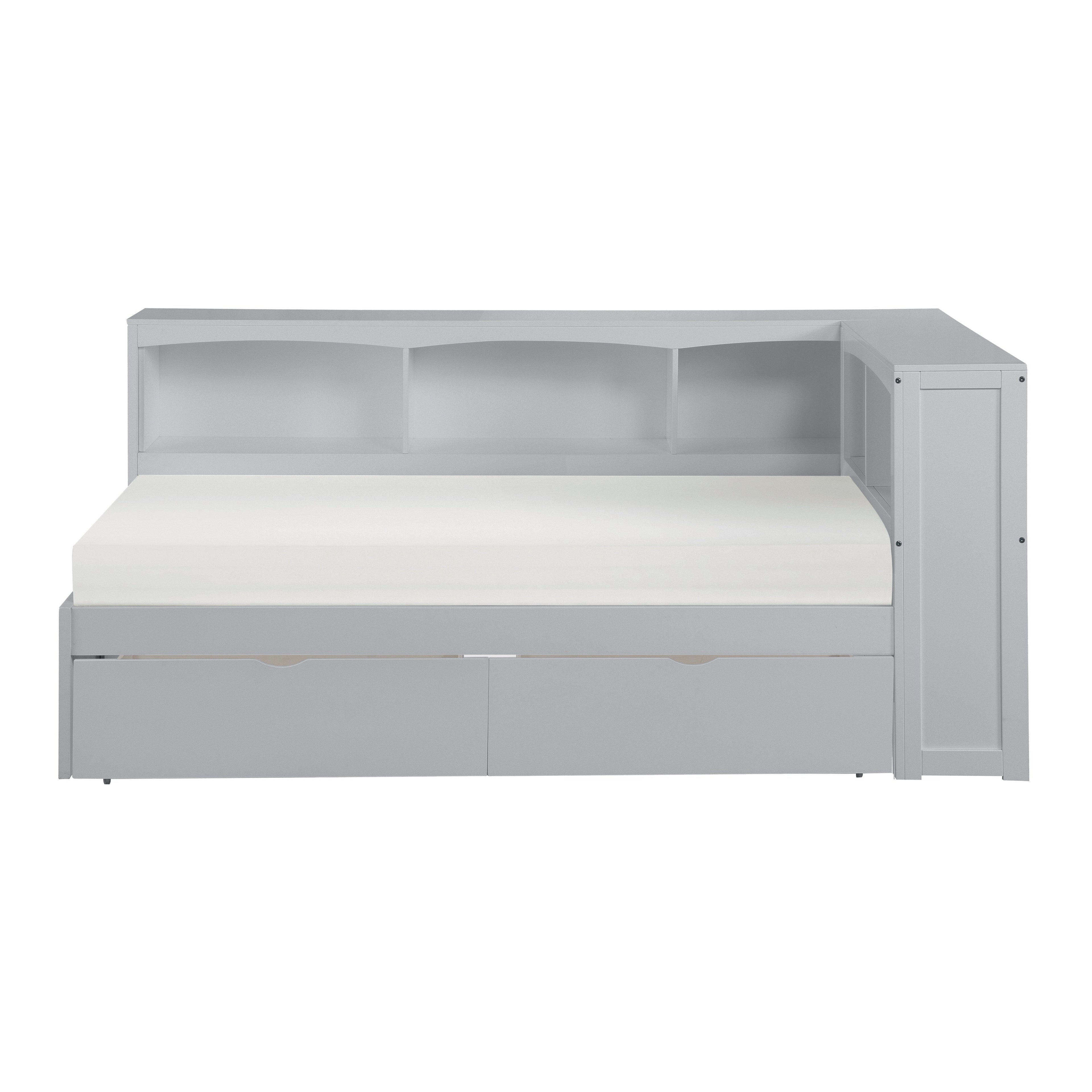 B2063BC-1BCT* (4) Twin Bookcase Corner Bed with Storage Boxes - B2063BC-1BCT* - Bien Home Furniture & Electronics