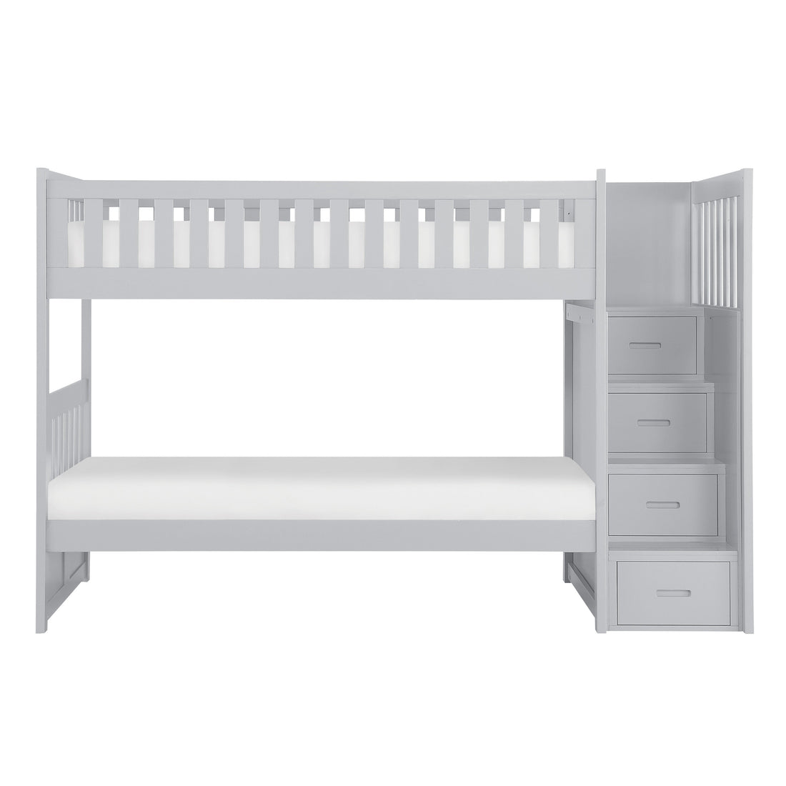 B2063SB-1* (4) Twin/Twin Step Bunk Bed - B2063SB-1* - Bien Home Furniture & Electronics