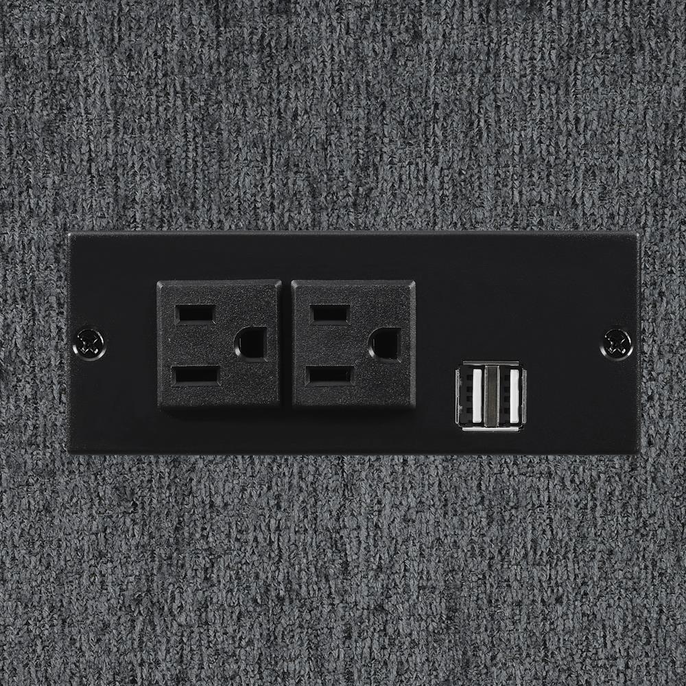 Bahrain 6-Piece Upholstered Motion Sectional Charcoal - 609540 - Bien Home Furniture & Electronics