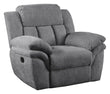 Bahrain Upholstered Power Glider Recliner Charcoal - 609543P - Bien Home Furniture & Electronics