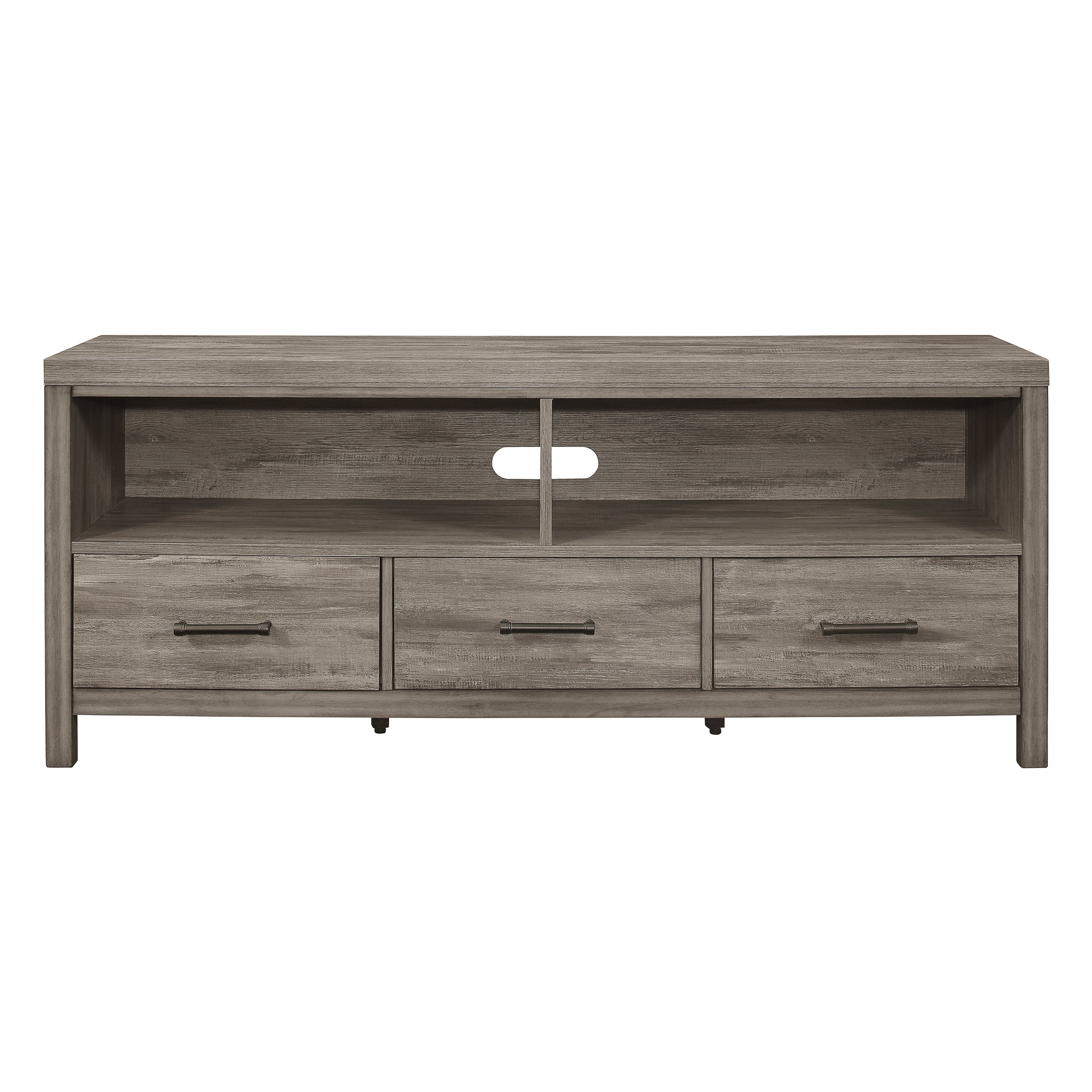 Bainbridge Weathered Gray TV Stand - 15260-66T - Bien Home Furniture &amp; Electronics