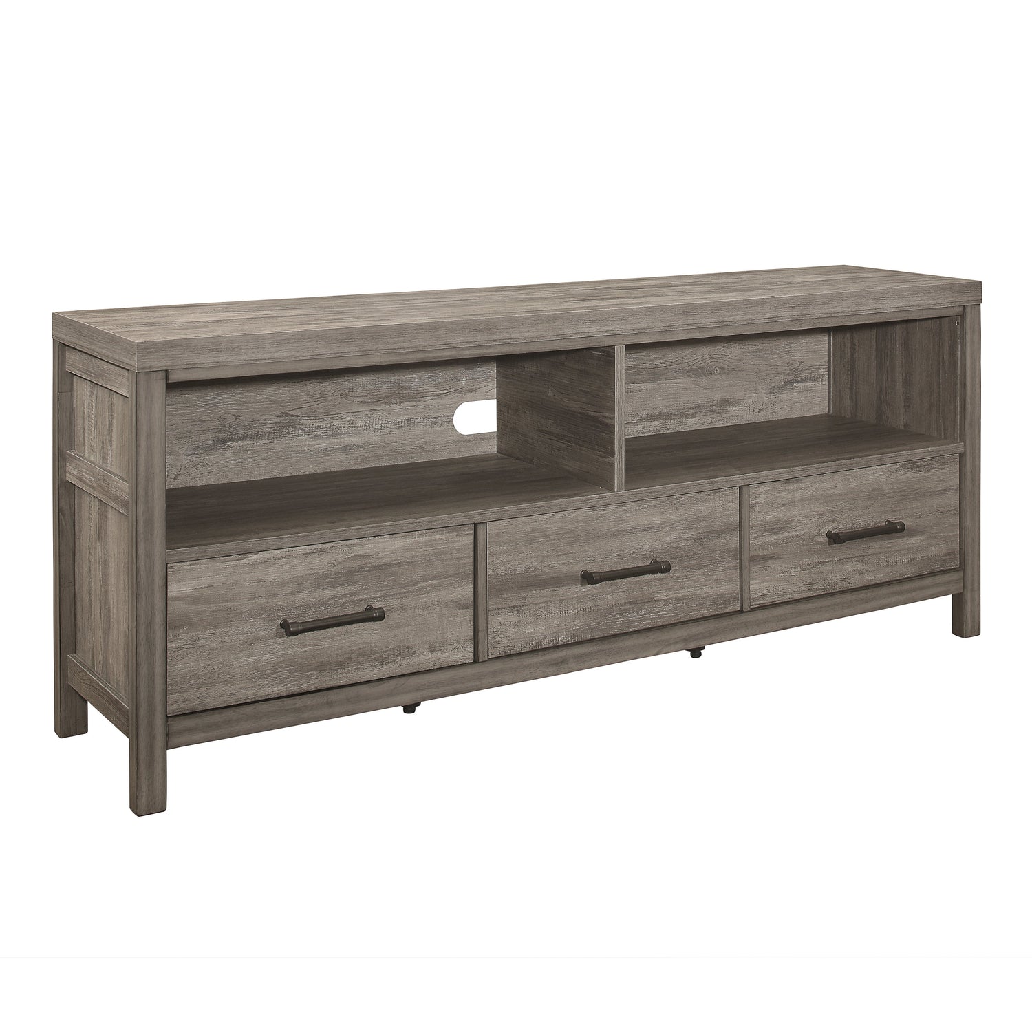 Bainbridge Weathered Gray TV Stand - 15260-66T - Bien Home Furniture & Electronics