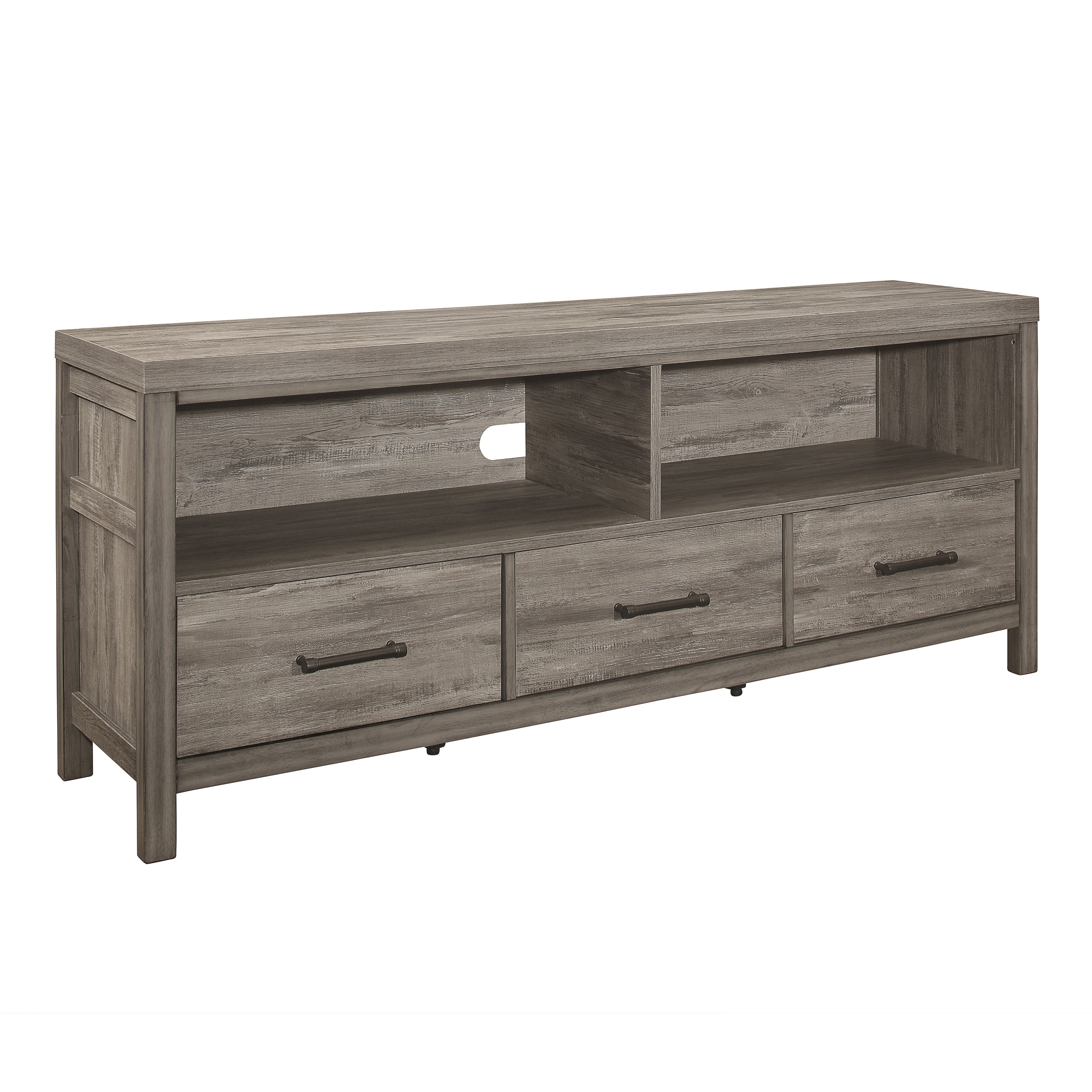 Bainbridge Weathered Gray TV Stand - 15260-66T - Bien Home Furniture &amp; Electronics