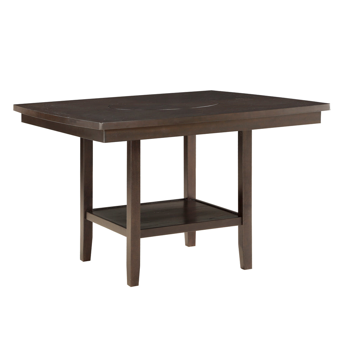 Balin Dark Brown Counter Height Table with Lazy Susan - 5716-36 - Bien Home Furniture &amp; Electronics