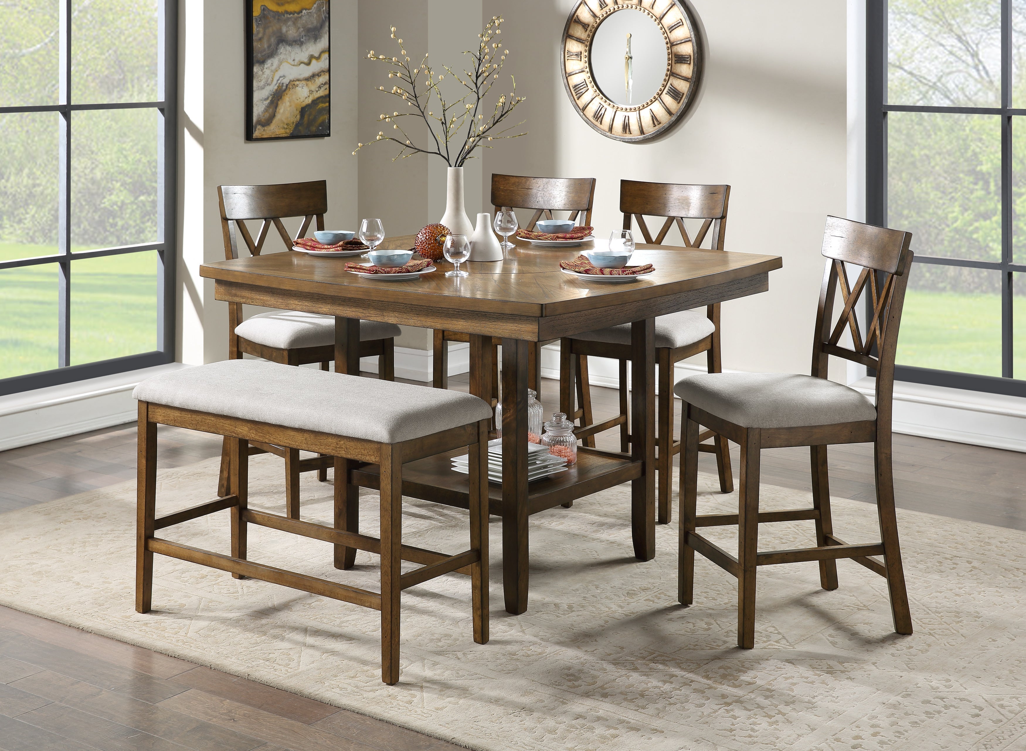 Balin Light Oak Counter Height Chair, Set of 2 - 5716RFAK-24S2 - Bien Home Furniture & Electronics