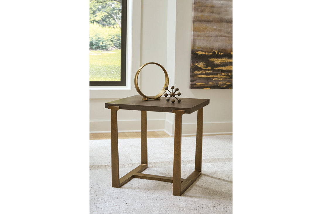 Balintmore Brown/Gold Finish End Table - T967-3 - Bien Home Furniture &amp; Electronics