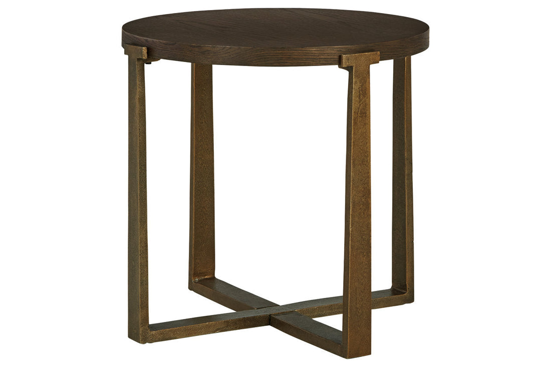 Balintmore Brown/Gold Finish End Table - T967-6 - Bien Home Furniture &amp; Electronics