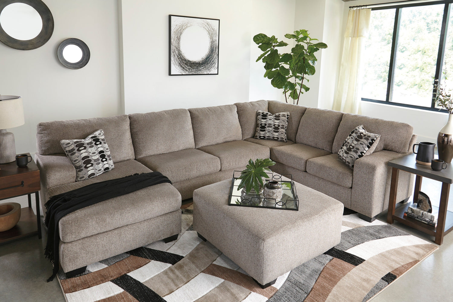 Ballinasloe Platinum LAF Sectional - SET | 8070216 | 8070234 | 8070267 | 8070208 | 8070225 - Bien Home Furniture & Electronics