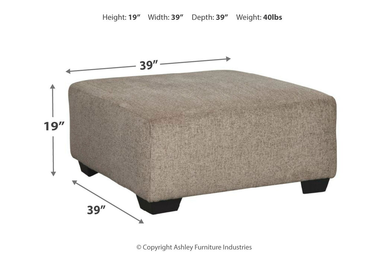 Ballinasloe Platinum Oversized Ottoman - 8070208 - Bien Home Furniture & Electronics
