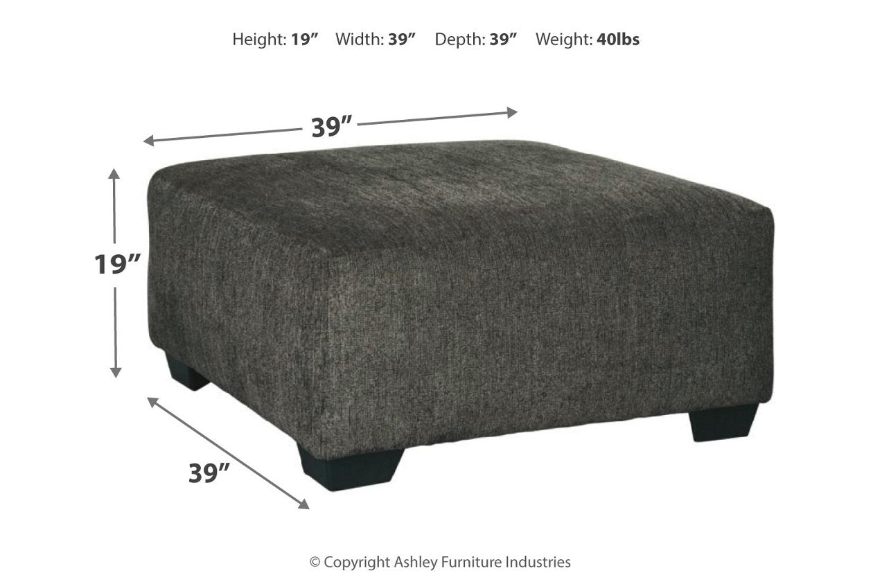 Ballinasloe Smoke Oversized Ottoman - 8070308 - Bien Home Furniture & Electronics