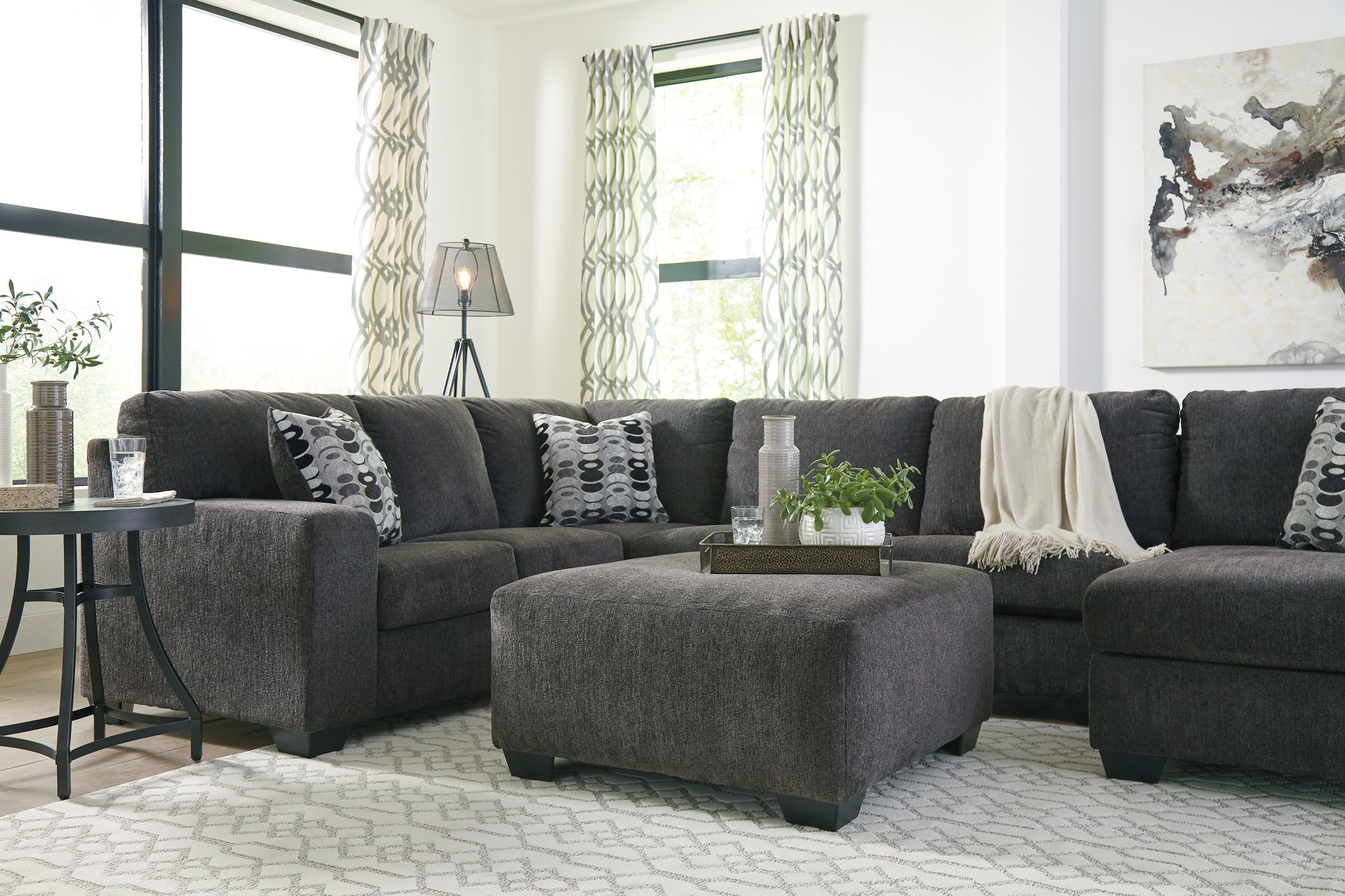 Ballinasloe Smoke RAF Sectional - SET | 8070317 | 8070334 | 8070366 | 8070308 - Bien Home Furniture & Electronics