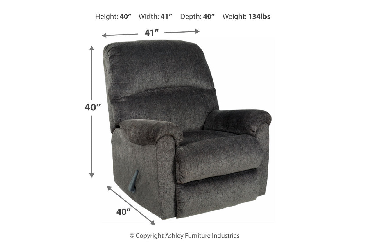 Ballinasloe Smoke Recliner - 8070325 - Bien Home Furniture & Electronics