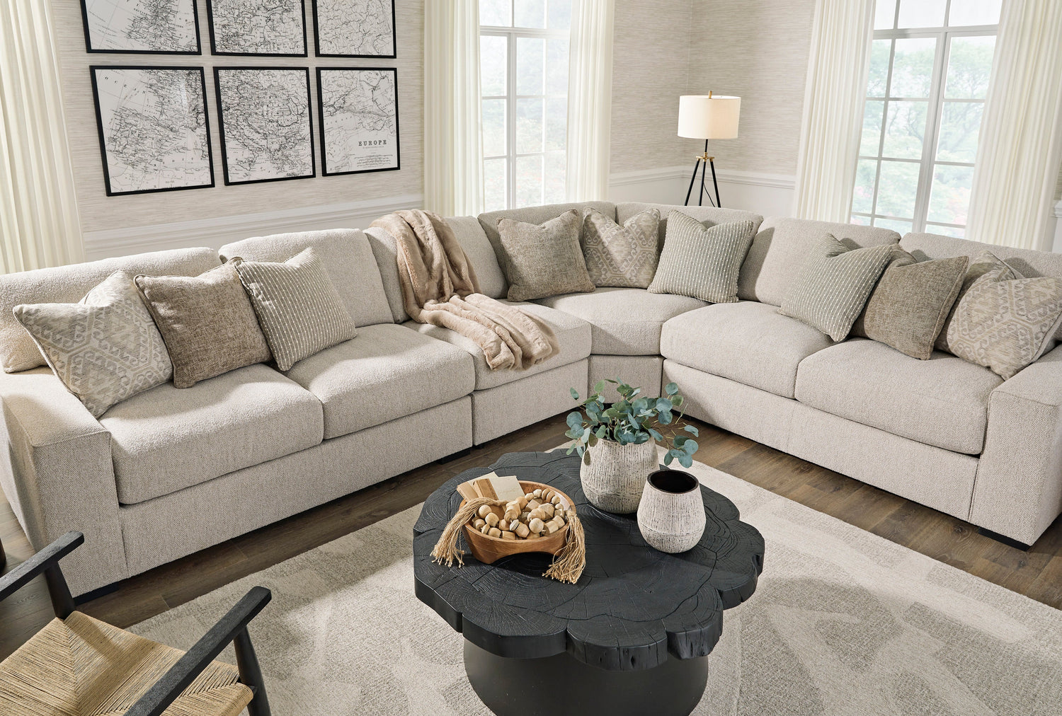 Ballyton Sand 4-Piece Sectional - SET | 2510255 | 2510256 | 2510277 | 2510246 - Bien Home Furniture & Electronics