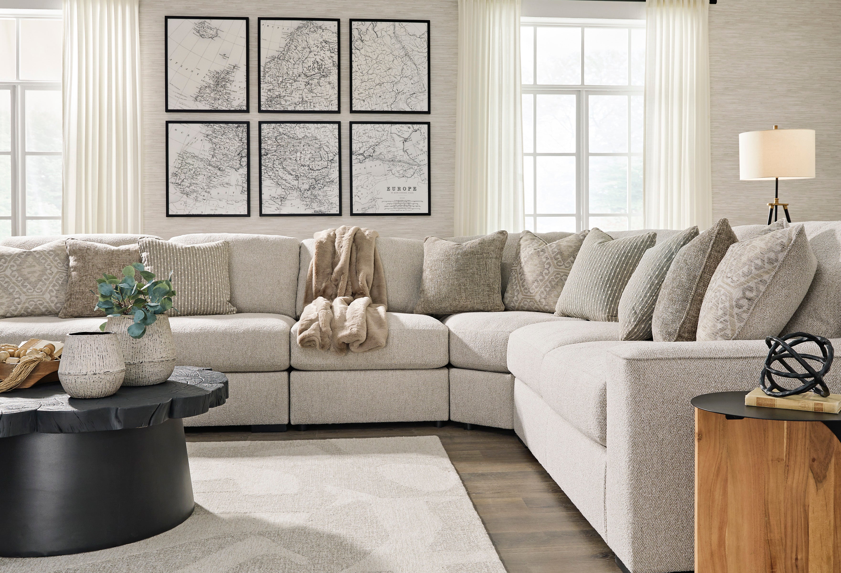 Ballyton Sand 4-Piece Sectional - SET | 2510255 | 2510256 | 2510277 | 2510246 - Bien Home Furniture & Electronics