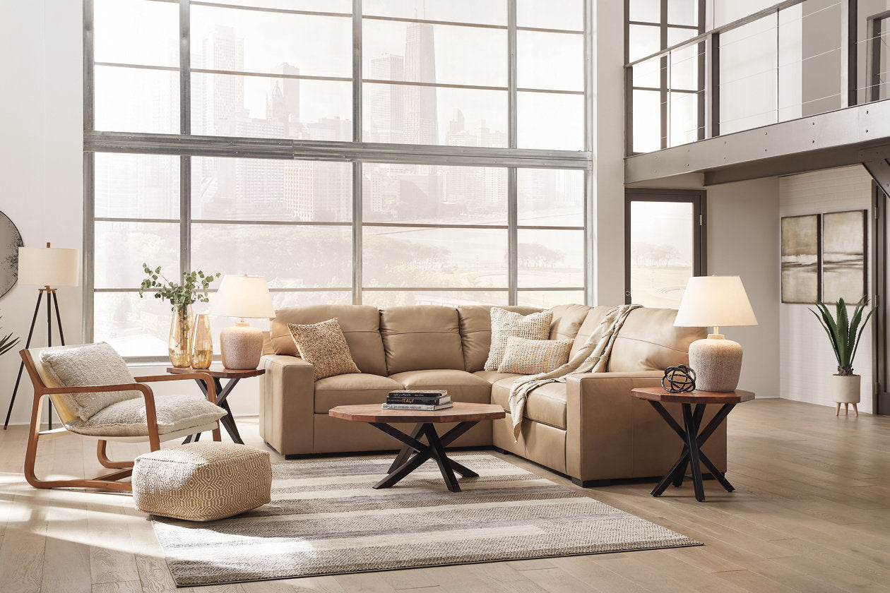 Bandon Toffee Leather 2-Piece LAF Sectional - SET | 3800648 | 3800656 - Bien Home Furniture & Electronics
