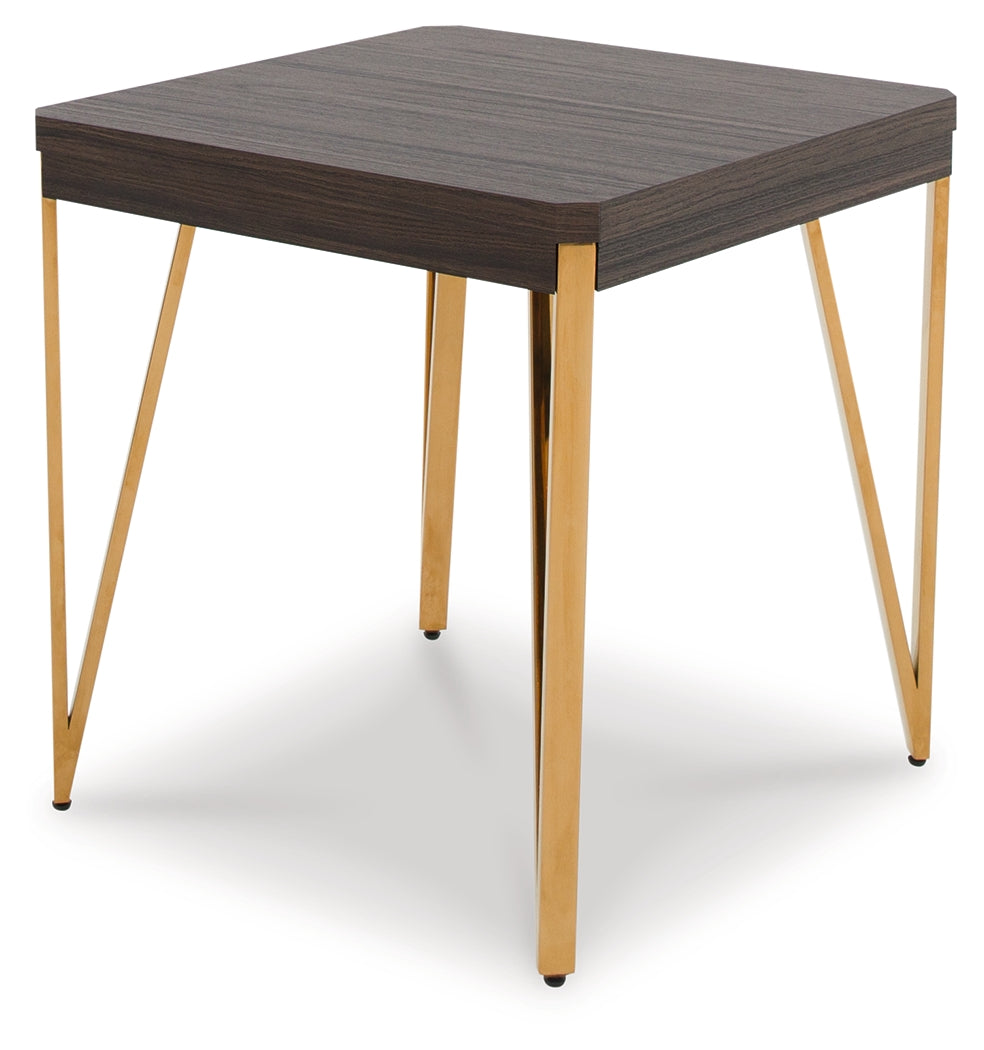 BANDYN Brown/Champagne Table, Set of 3 - T404-13 - Bien Home Furniture & Electronics