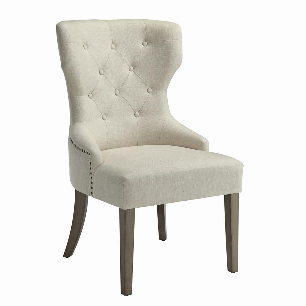 Baney Beige Tufted Upholstered Dining Chair - 104507 - Bien Home Furniture &amp; Electronics