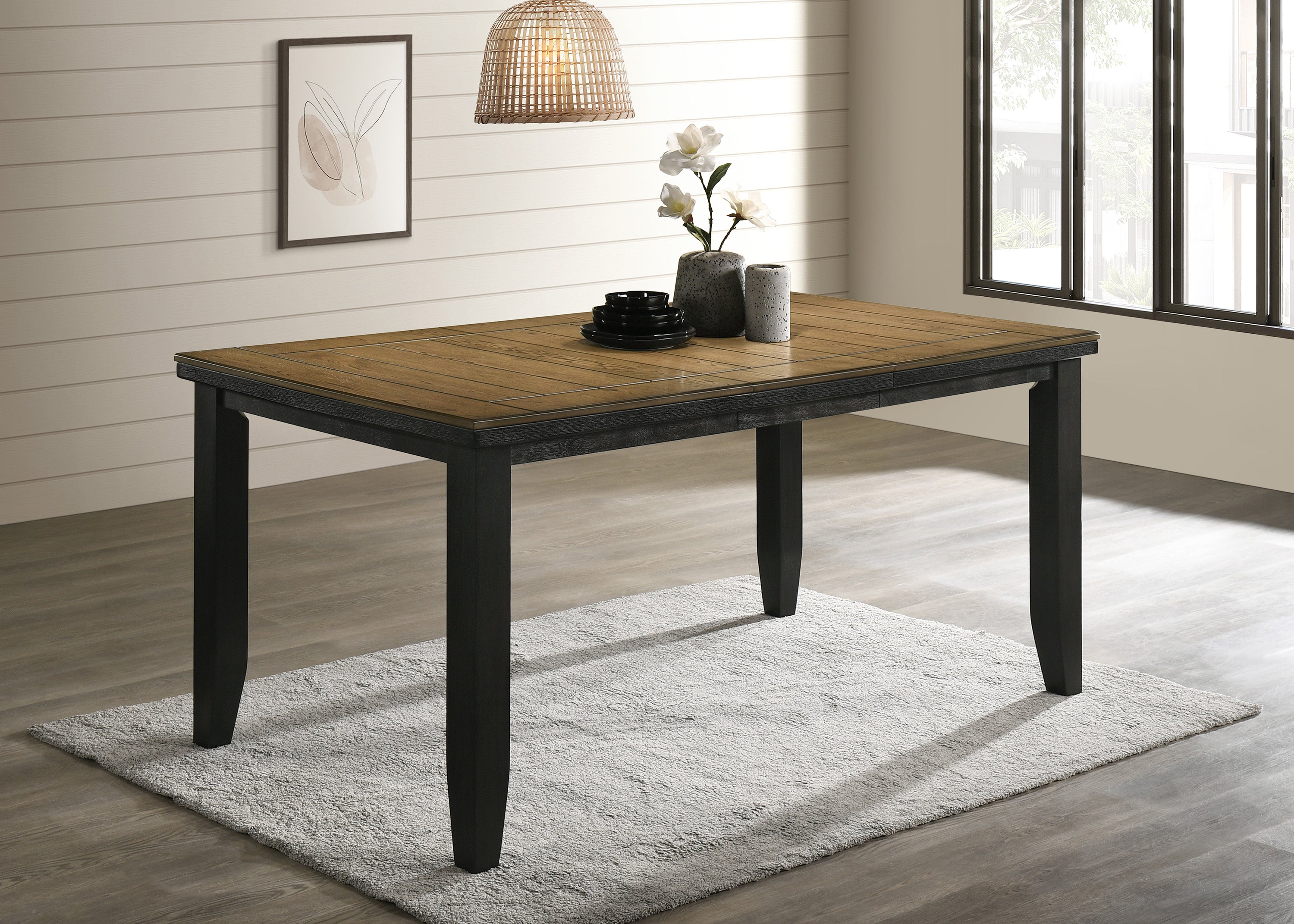 Bardstown Charcoal/Brown/Wheat Extendable Counter Height Dining Set - SET | 2752WC-T-4278 | 2752WC-S-24(2) - Bien Home Furniture & Electronics