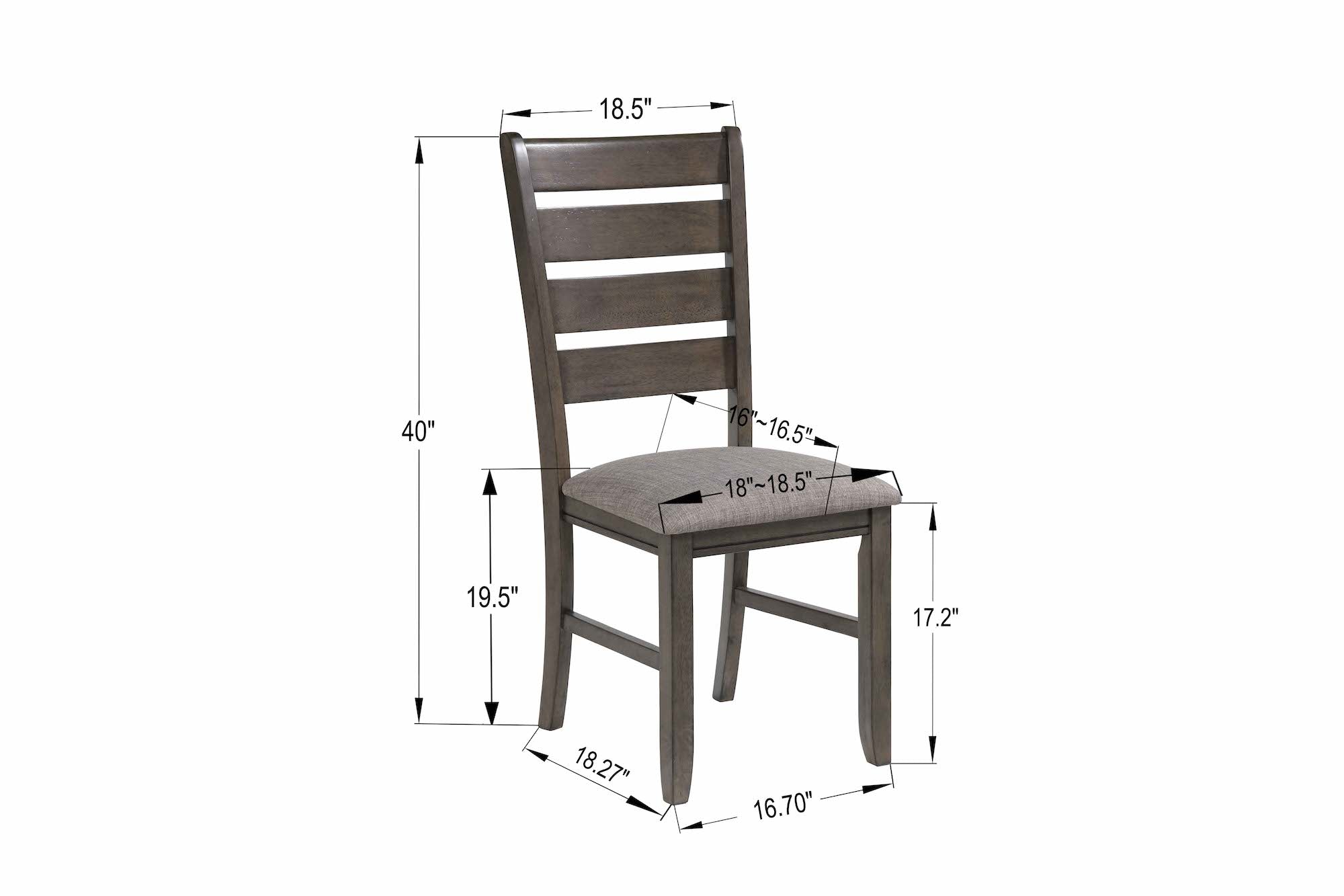 Bardstown Gray Side Chair, Set of 2 - 2152GY-S-N - Bien Home Furniture &amp; Electronics