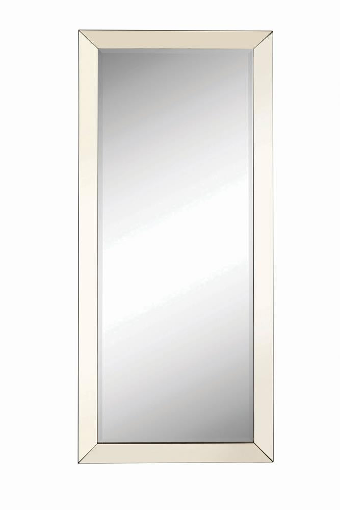 Barnett Silver Rectangular Floor Mirror - 901813 - Bien Home Furniture & Electronics