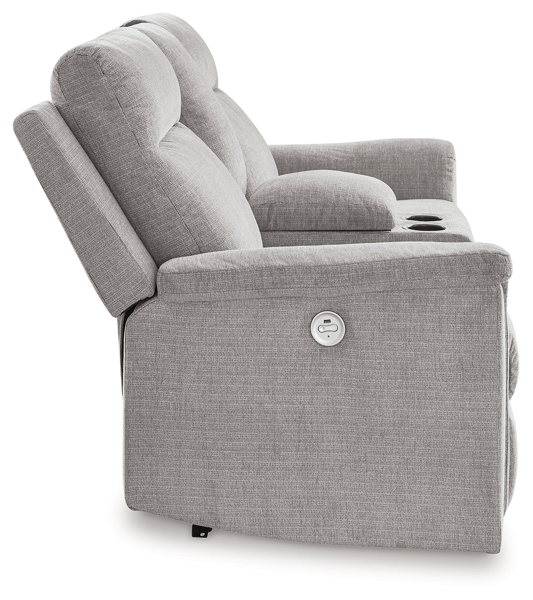 Barnsana Ash Power Reclining Loveseat with Console - 3320196 - Bien Home Furniture & Electronics