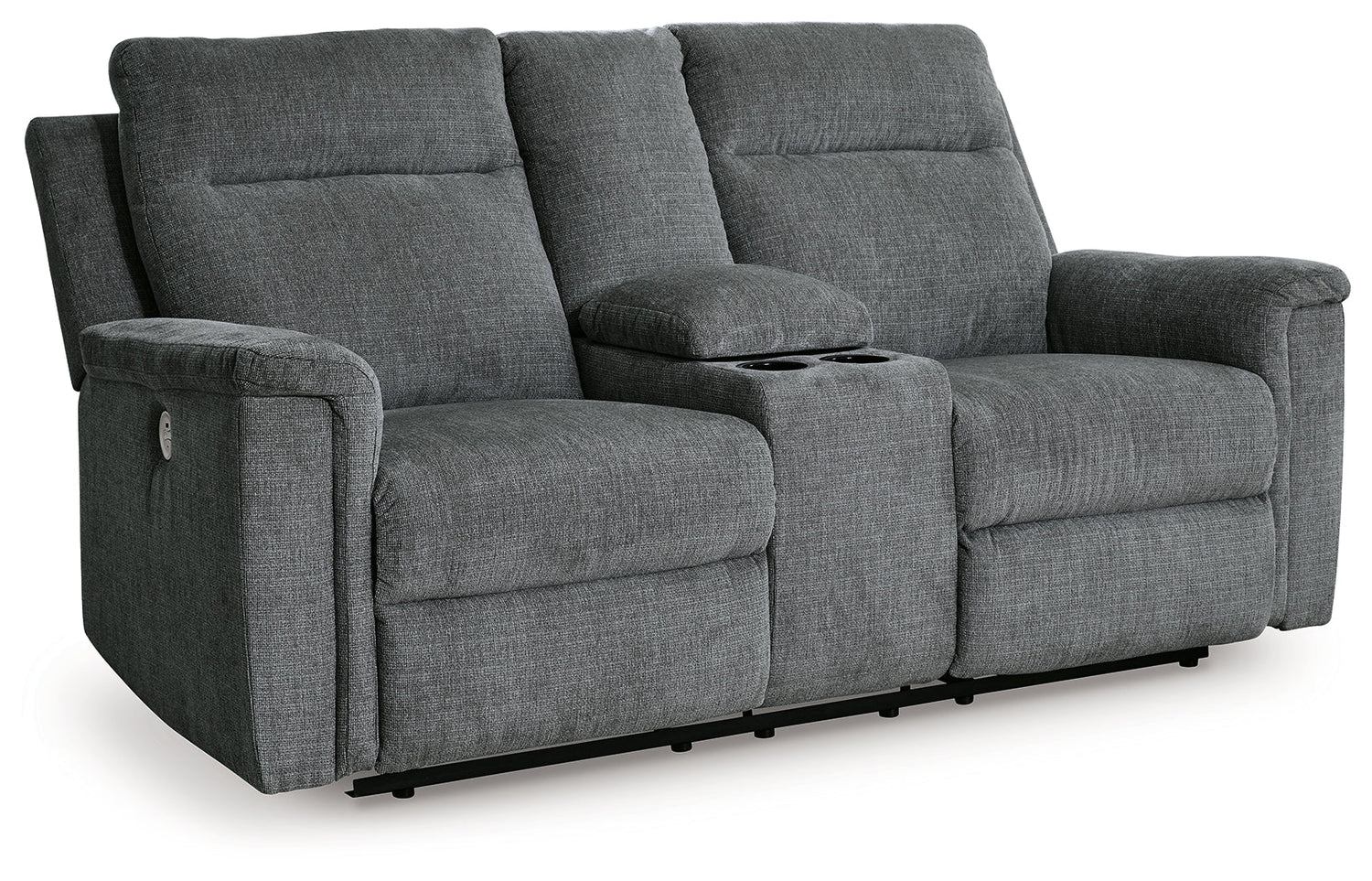 Barnsana Gravel Power Reclining Loveseat with Console - 3320296 - Bien Home Furniture & Electronics