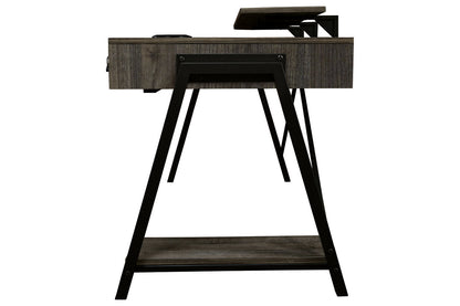 Barolli Gunmetal Gaming Desk - H700-28 - Bien Home Furniture &amp; Electronics