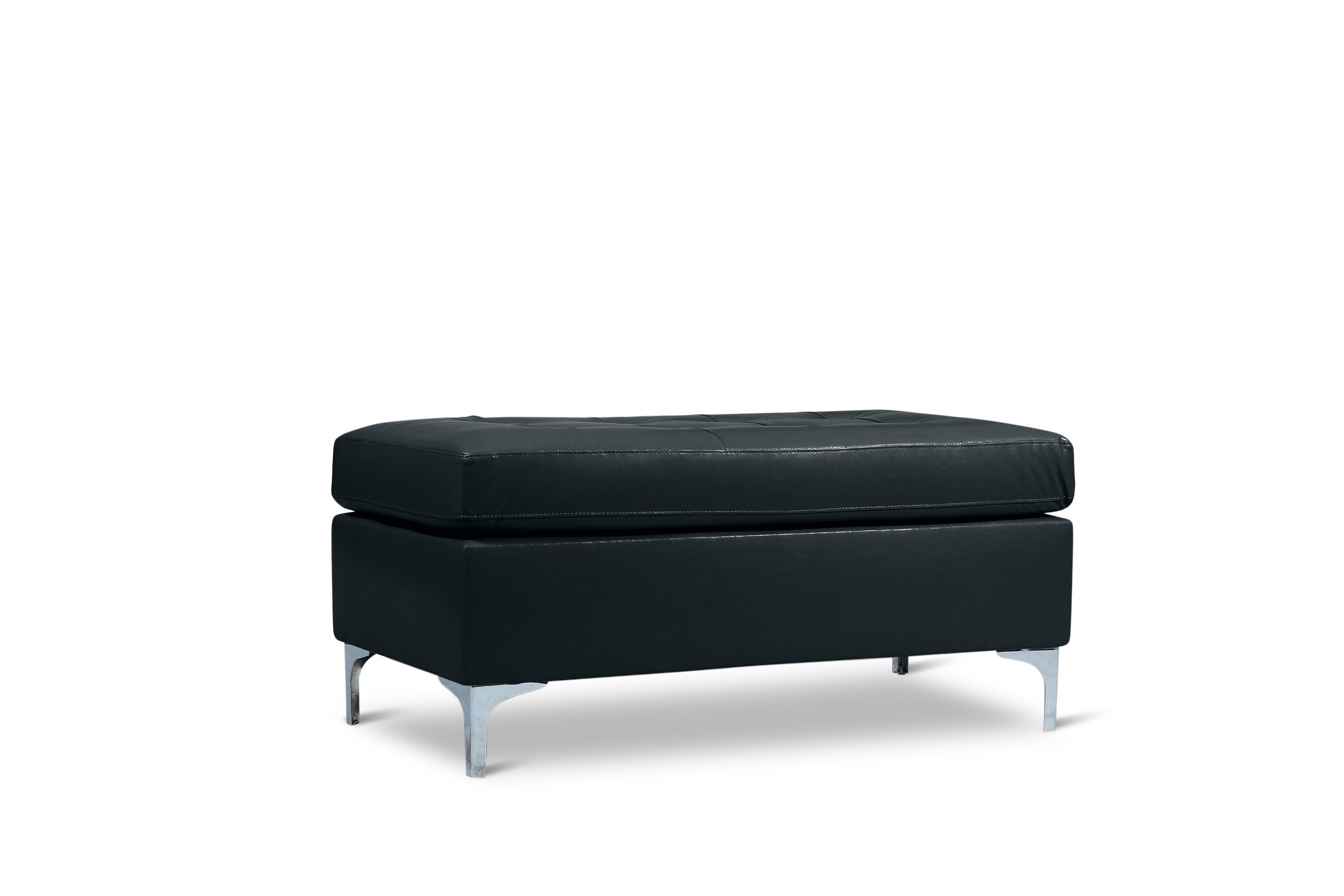 Barrington New Black Ottoman - SH8378BLK-4 - Bien Home Furniture &amp; Electronics