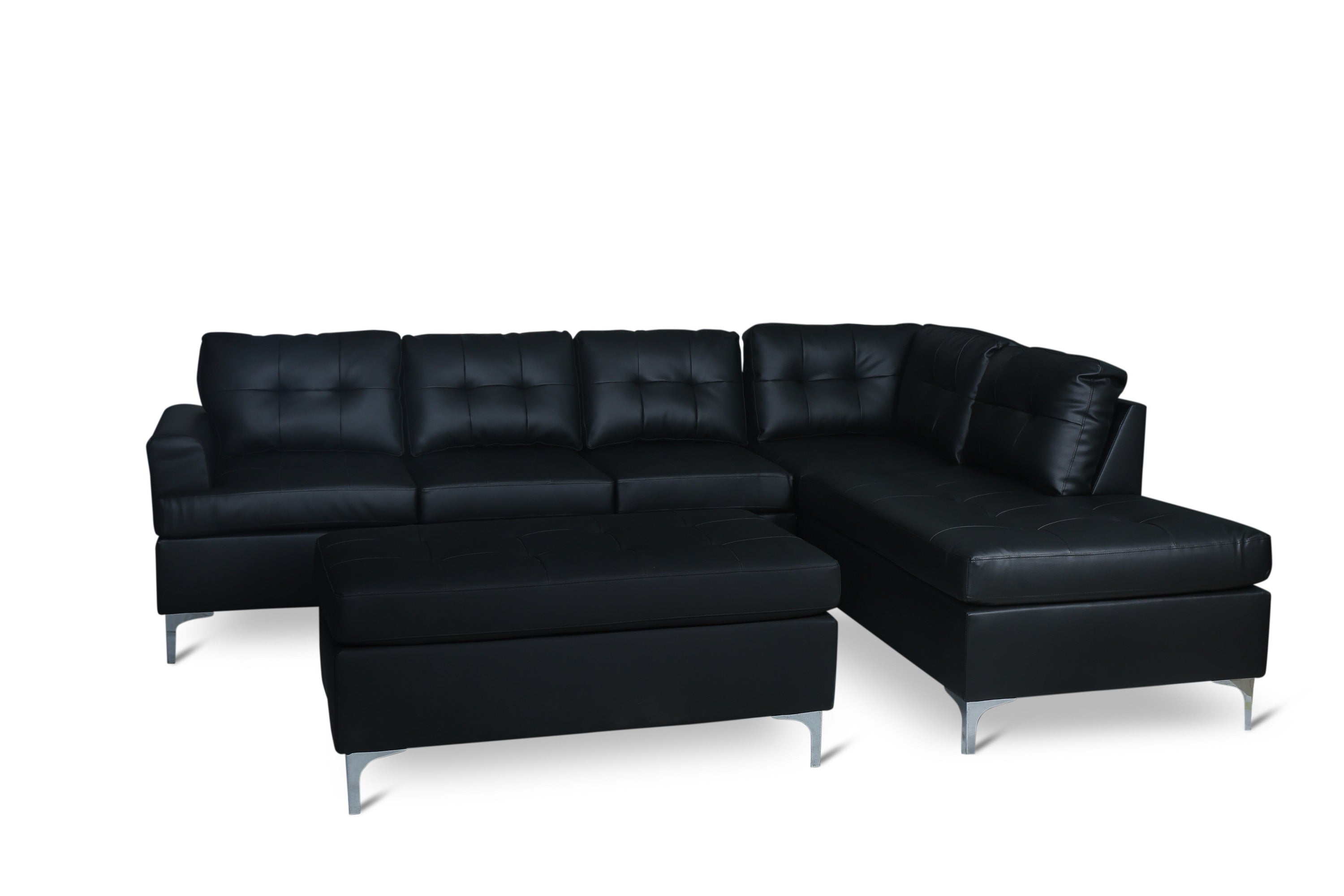 Barrington New Black Ottoman - SH8378BLK-4 - Bien Home Furniture & Electronics