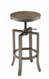 Bartlett Brushed Nutmeg/Slate Gray Adjustable Height Swivel Bar Stools, Set of 2 - 122101 - Bien Home Furniture & Electronics