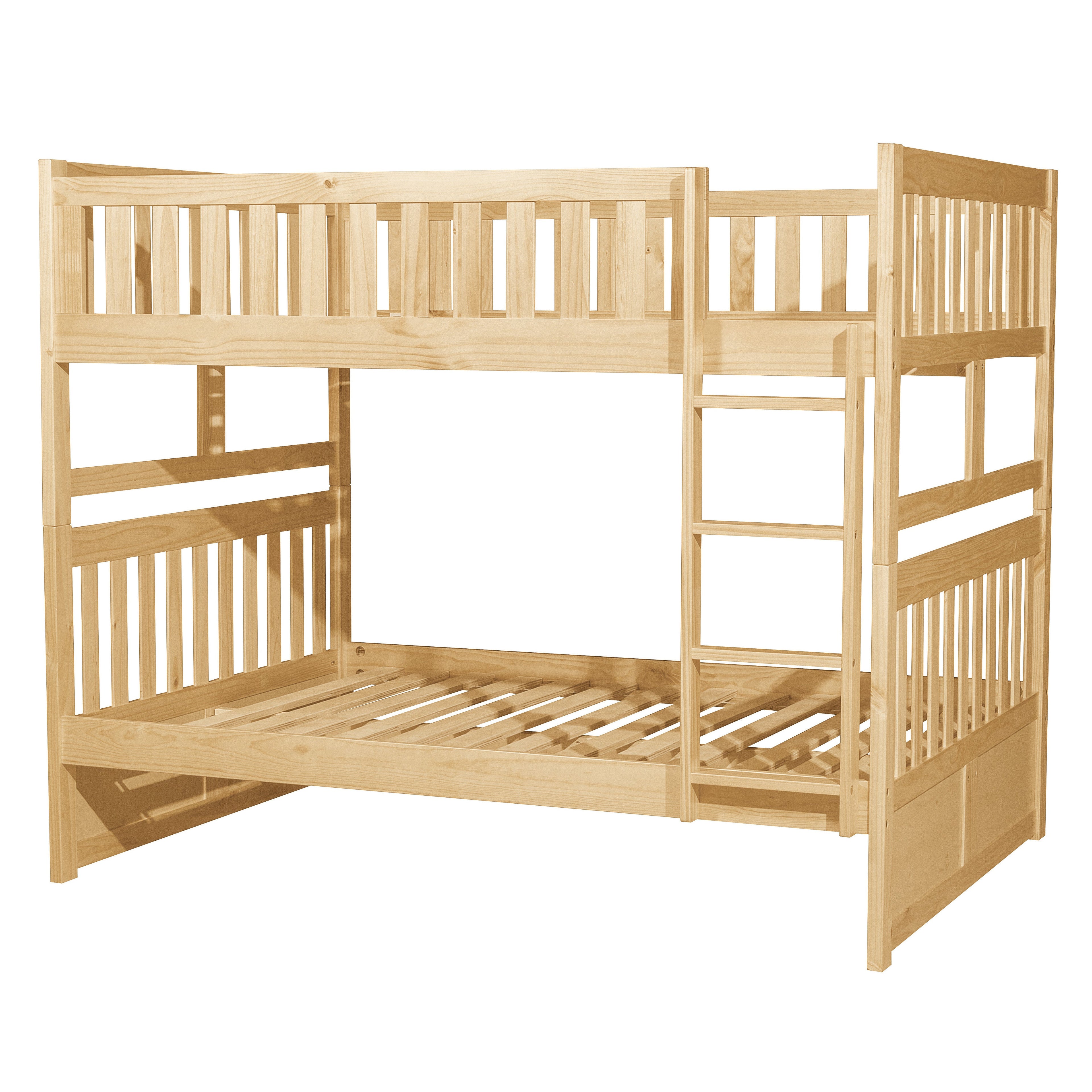 Bartly Pine Full/Full Bunk Bed - SET | B2043FF-1 | B2043FF-2 | B2043FF-SL - Bien Home Furniture & Electronics