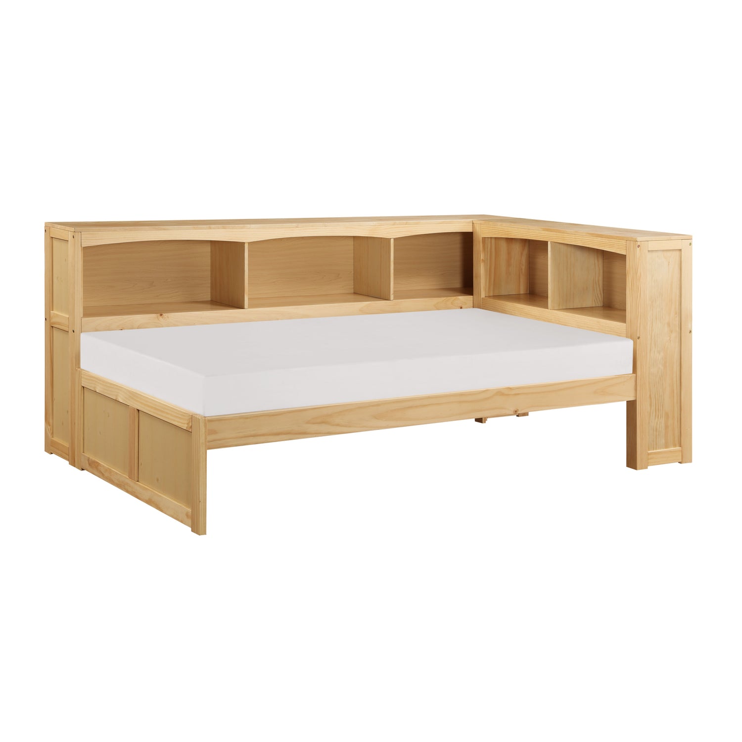 Bartly Pine Twin Bookcase Corner Bed - SET | B2043BC-1 | B2043BC-2 | B2043BC-BC - Bien Home Furniture & Electronics