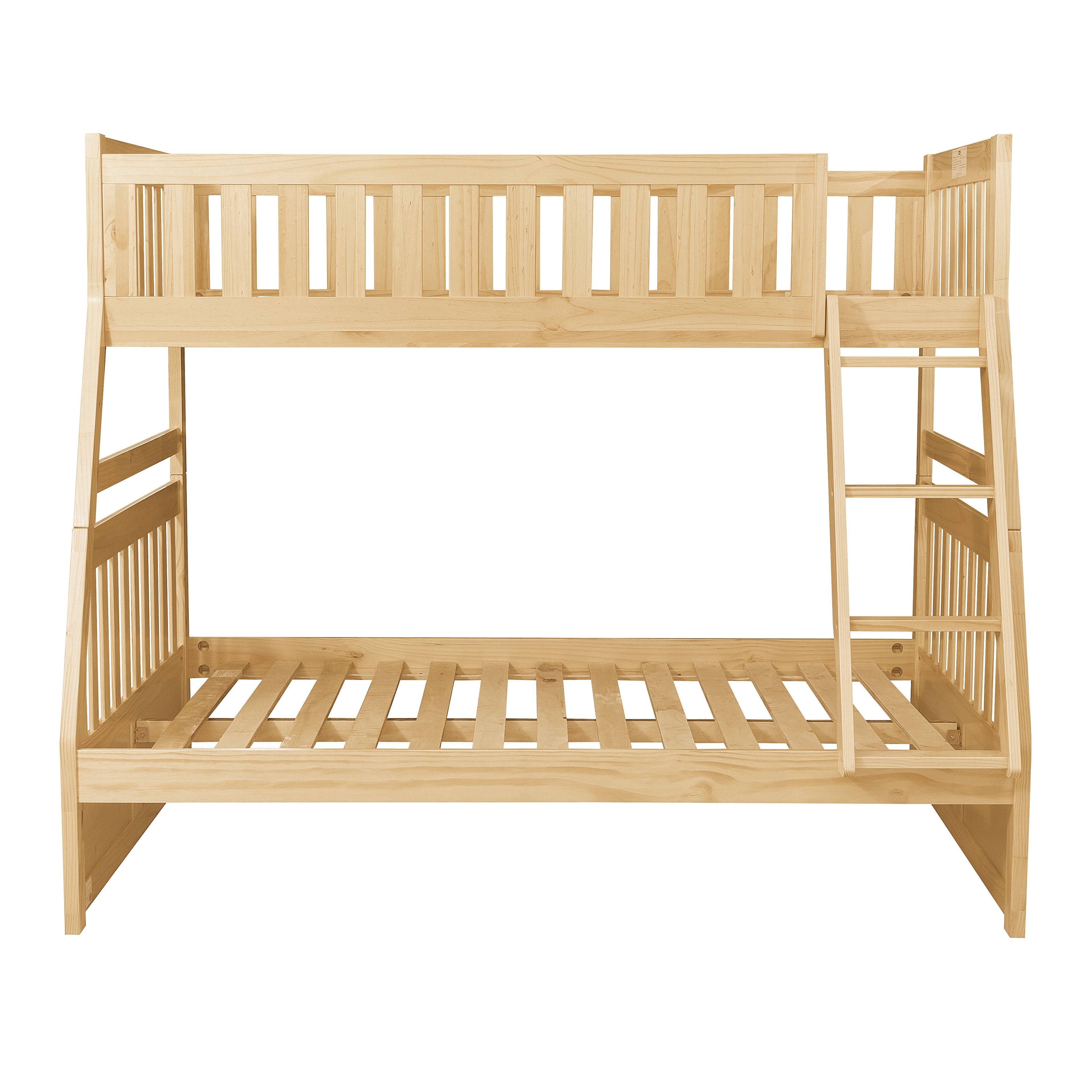 Bartly Pine Twin/Full Bunk Bed - SET | B2043TF-1 | B2043TF-2 | B2043TF-SL - Bien Home Furniture & Electronics